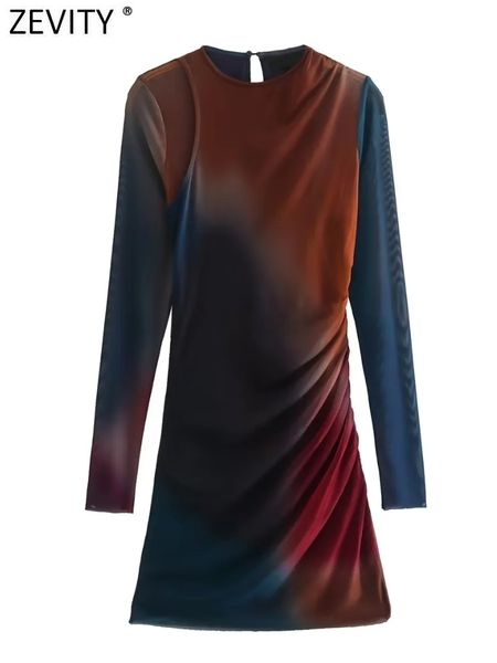 party dresses zevity women fashion gradient color print mesh yarn slim mini dress female chic long sleeve pleats design vestidos ds2772 2301, White;black
party dresses zevity women fashion gradient color print mesh yarn slim mini dress female chic long sleeve pleats design vestidos ds2772 2301, White;black