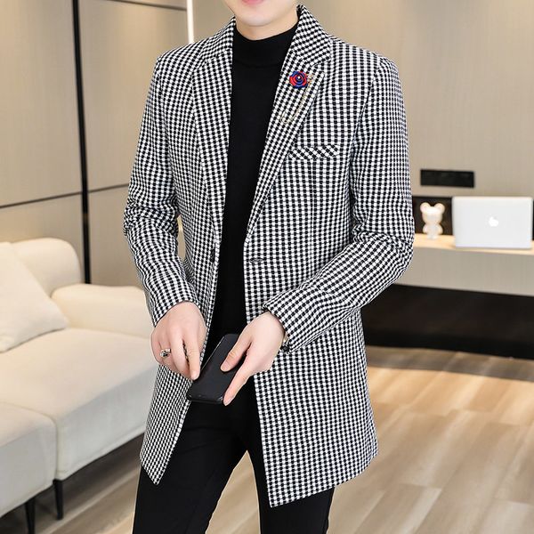 men's wool blends autumn winter jacket long casual business trench coat streetwear overcoat social windbreaker clothing 230106, Black
men's wool blends autumn winter jacket long casual business trench coat streetwear overcoat social windbreaker clothing 230106, Black