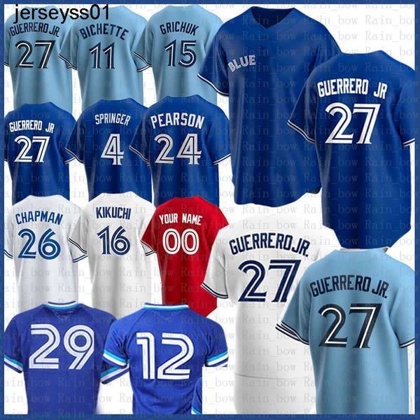 blue jays baseball jersey vladimir guerrero jr. george springer bo bichette yusei kikuchi cavan biggio randal grichuk carter hyun-jin ryu, Blue;black
blue jays baseball jersey vladimir guerrero jr. george springer bo bichette yusei kikuchi cavan biggio randal grichuk carter hyun-jin ryu, Blue;black