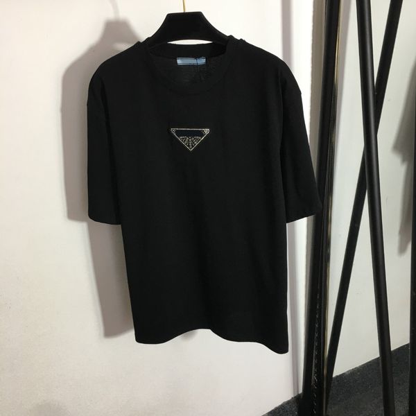 casual triangle decoration tees designer loose cotton short sleeve t shirt summer women shirts, White
casual triangle decoration tees designer loose cotton short sleeve t shirt summer women shirts, White