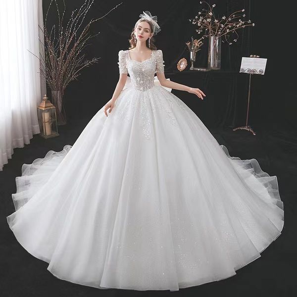 2023 dubai luxury a line wedding dresses plus size chapel train sweetheart vestido de novia appliqued bridal wedding gowns custom made, White
2023 dubai luxury a line wedding dresses plus size chapel train sweetheart vestido de novia appliqued bridal wedding gowns custom made, White
