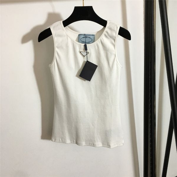 leisure triangle designer vests spring summer ladies camis slim tanks women knitted camis vest with tags, White
leisure triangle designer vests spring summer ladies camis slim tanks women knitted camis vest with tags, White