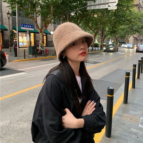 wide brim hats bucket autumn and winter lamb wool for women korean version retro plush fisherman hat japanese panama bonnets bob cap 230105, Blue;gray
wide brim hats bucket autumn and winter lamb wool for women korean version retro plush fisherman hat japanese panama bonnets bob cap 230105, Blue;gray