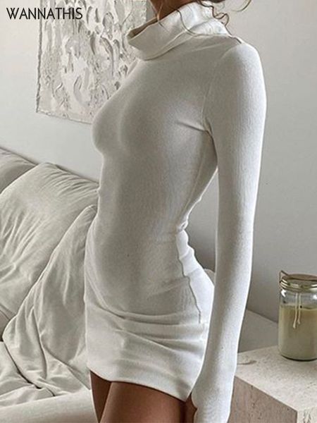party dresses wannathis long sleeve hight neck mini bodycon women autumn winter cotton white skinny elastics elegant dress solid 230105, White;black
party dresses wannathis long sleeve hight neck mini bodycon women autumn winter cotton white skinny elastics elegant dress solid 230105, White;black
