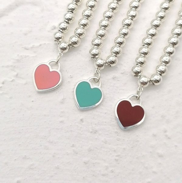 fashion luxury beaded necklace return to heart tag series jewelry designer biue pink red necklaces for women party jewellery valentine', Silver
fashion luxury beaded necklace return to heart tag series jewelry designer biue pink red necklaces for women party jewellery valentine', Silver