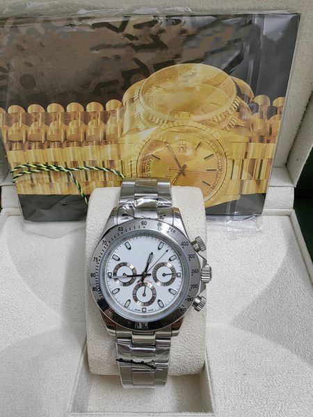 with box luxury automatic 2813 mechanical movement watch white dial watches men 116508 116520 116528 mens high-quality wristwatches 2023, Slivery;brown
with box luxury automatic 2813 mechanical movement watch white dial watches men 116508 116520 116528 mens high-quality wristwatches 2023, Slivery;brown