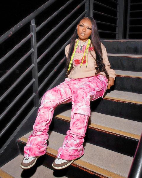 women's pants s adogirl woman pockets stacked pencil tie dye print casual sweatpants fashion streetwear cargo long trousers 230105, Black;white
women's pants s adogirl woman pockets stacked pencil tie dye print casual sweatpants fashion streetwear cargo long trousers 230105, Black;white
