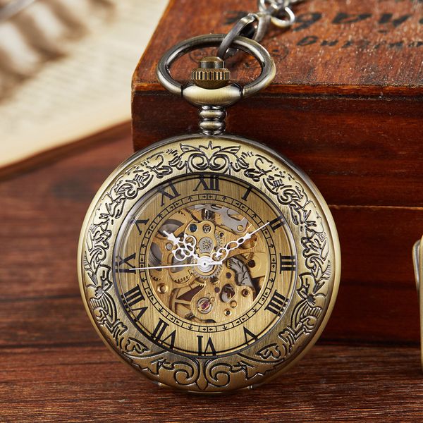 pocket watches luminous skeleton mechanical watch cover fob chain gift men steampunk pendant gifts women 230106, Slivery;golden
pocket watches luminous skeleton mechanical watch cover fob chain gift men steampunk pendant gifts women 230106, Slivery;golden