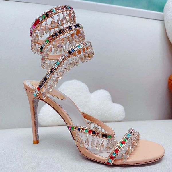 fashion stiletto high heel sandals jewel sandal snake twining elegant crystal rhinestone women summer dress shoes silver soles, Black
fashion stiletto high heel sandals jewel sandal snake twining elegant crystal rhinestone women summer dress shoes silver soles, Black