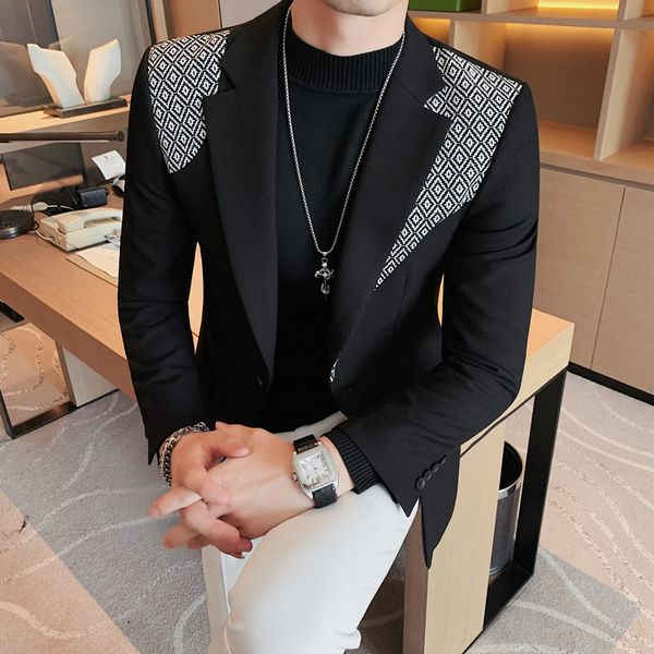 men's suits blazers 2023 men spring solid color slim fit single button blazers/male printing fashion tuxedo/man casual suit jackets 3xl, White;black
men's suits blazers 2023 men spring solid color slim fit single button blazers/male printing fashion tuxedo/man casual suit jackets 3xl, White;black