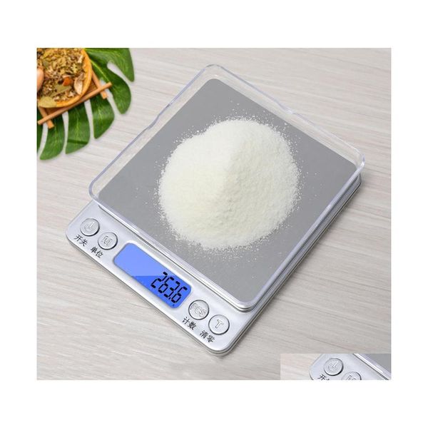 Image of Weighing Scales Portable Mini Electronic Digital 500/0.01G 3000G/0.1G Lcd Postal Kitchen Jewelry Weight Nce Vt1924 Drop Delivery Off Dhhxp
