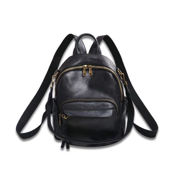 school bags nesitu coffee yellow orange black genuine leather cowhide women's backpack lady girl female shoulder bag 230106
school bags nesitu coffee yellow orange black genuine leather cowhide women's backpack lady girl female shoulder bag 230106