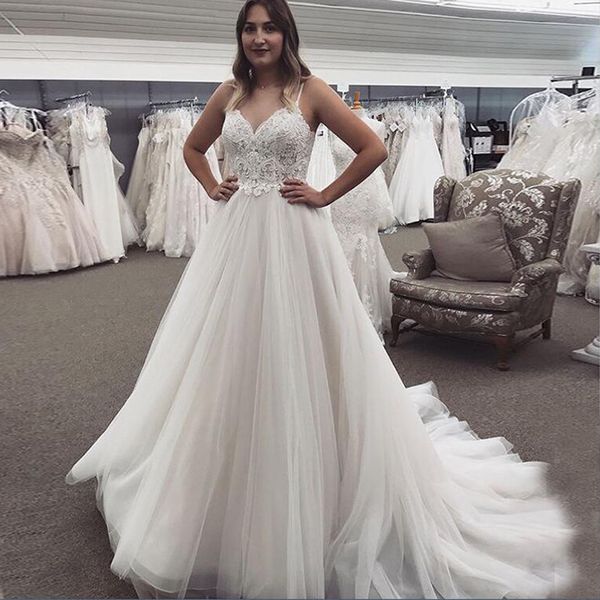 romantic spaghetti straps bohemian a line wedding dresses vestidos de novia backless lace bride dress boho bridal gown customized, White
romantic spaghetti straps bohemian a line wedding dresses vestidos de novia backless lace bride dress boho bridal gown customized, White