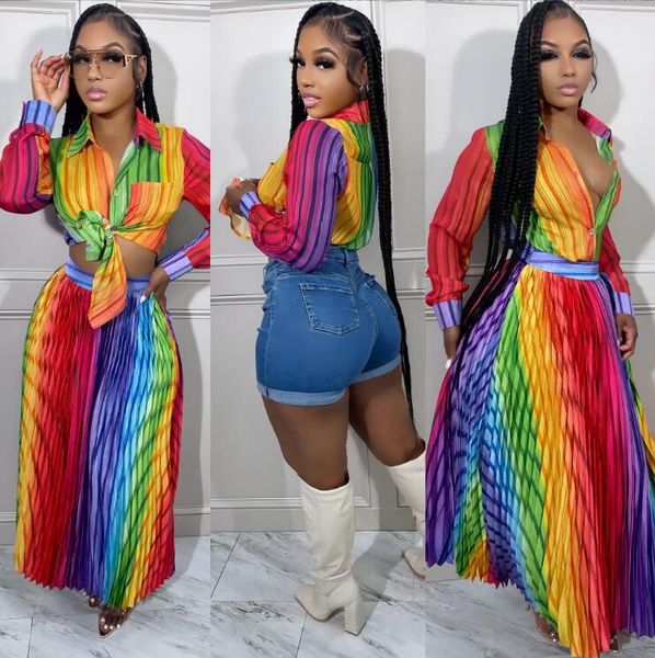 k7148 european and american women's two-piece dress 2023 new fashion colorful printed casual shirt pleated skirt suit, White
k7148 european and american women's two-piece dress 2023 new fashion colorful printed casual shirt pleated skirt suit, White