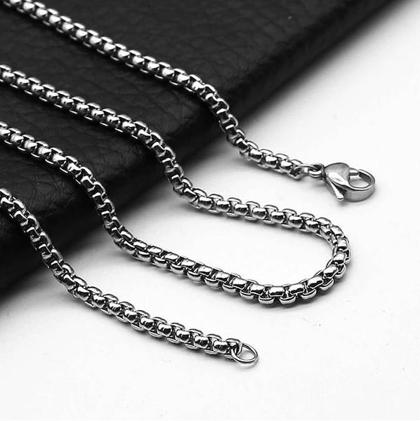 1pc square rolo stainless steel chain necklace round box necklace men women width 2mm-5mm, Silver
1pc square rolo stainless steel chain necklace round box necklace men women width 2mm-5mm, Silver