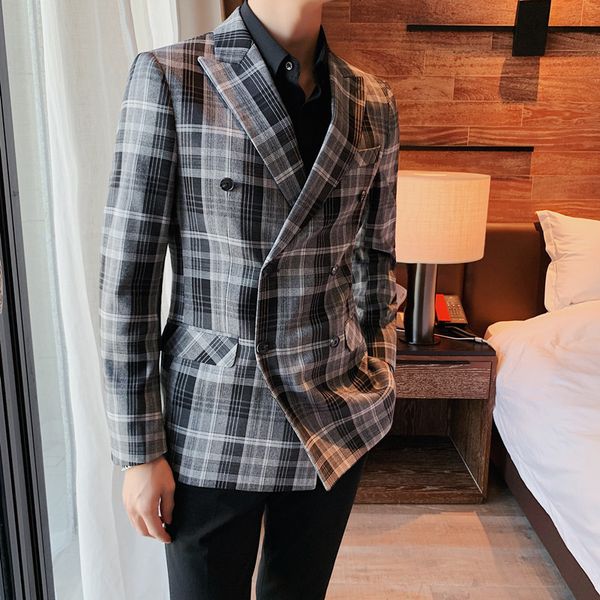 men's suits blazers arrival brand clothing spring slim fit suit jacket men plaid fashion male business leisure casual dress coat 230106, White;black
men's suits blazers arrival brand clothing spring slim fit suit jacket men plaid fashion male business leisure casual dress coat 230106, White;black