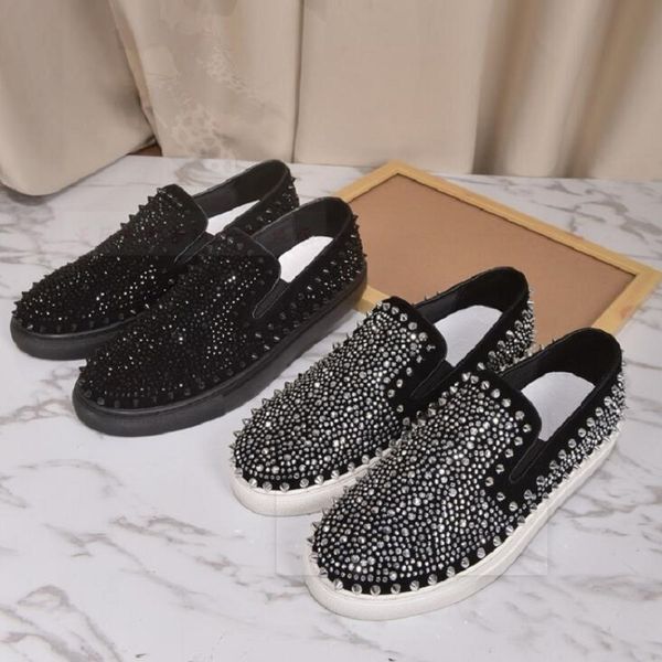 luxury designer boat shoes diamond rhinestones rivets sneakers lover non-slip footwear spring and autumn black mocassin homme trainers da021
luxury designer boat shoes diamond rhinestones rivets sneakers lover non-slip footwear spring and autumn black mocassin homme trainers da021