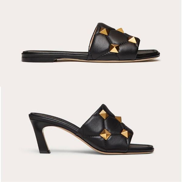rivet valentinolies heels roman 65mm stud slippers slide slides women high shoes flat sandal rhombus quilted pattern lea es jex, Black
rivet valentinolies heels roman 65mm stud slippers slide slides women high shoes flat sandal rhombus quilted pattern lea es jex, Black