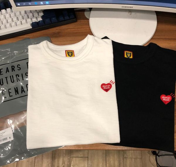 embroidered human made t shirt men women cotton hip hop casual t shirts tee short sleeve, White;black
embroidered human made t shirt men women cotton hip hop casual t shirts tee short sleeve, White;black