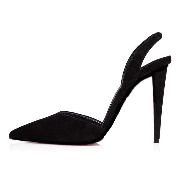 sandals luxury brand summer sling 100mm women's pointed open heel with suede leather designer high heel eu 35-43, Black
sandals luxury brand summer sling 100mm women's pointed open heel with suede leather designer high heel eu 35-43, Black