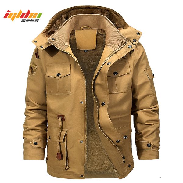 men's jackets military winter fleece inner casual thick thermal coat army pilot air force cargo outwear hooded 4xl 230106, Black;brown
men's jackets military winter fleece inner casual thick thermal coat army pilot air force cargo outwear hooded 4xl 230106, Black;brown