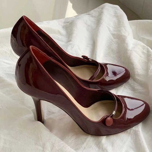 dress shoes summer new pointed toe thick heel medieval mary jane shoes women's lacquer hepburn style versatile high heels, Black
dress shoes summer new pointed toe thick heel medieval mary jane shoes women's lacquer hepburn style versatile high heels, Black