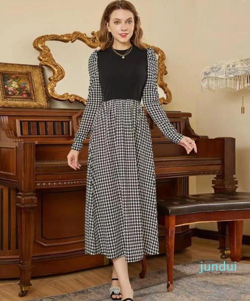 casual dresses dgirl autumn winter long sleeve dress grid stitched and large, Black;gray
casual dresses dgirl autumn winter long sleeve dress grid stitched and large, Black;gray