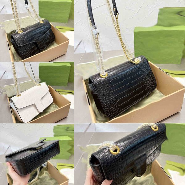 bags new g shoulder crocodile pattern crossbody bags women leather designer handbag female gold chain messenger vintage bag purses 220714
bags new g shoulder crocodile pattern crossbody bags women leather designer handbag female gold chain messenger vintage bag purses 220714