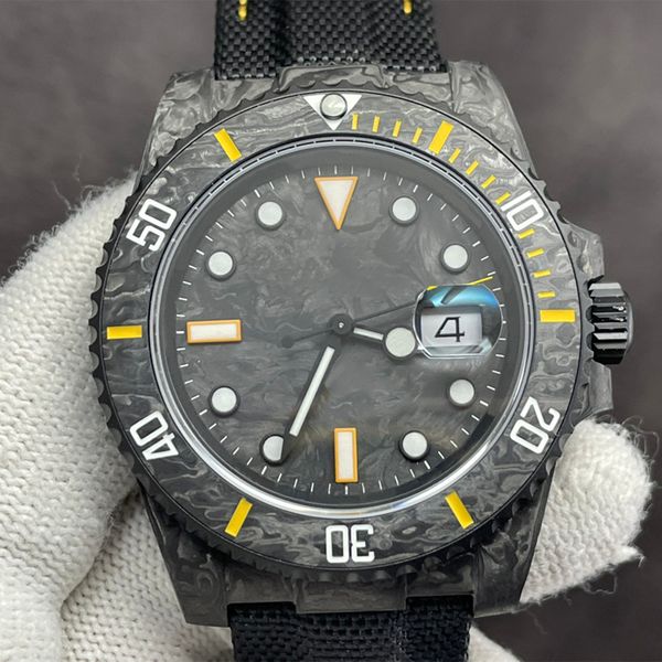 carbon mens watch automatic mechanical watchs canvas strap 40mm watch designer sapphire waterproof luminous watches, Slivery;brown
carbon mens watch automatic mechanical watchs canvas strap 40mm watch designer sapphire waterproof luminous watches, Slivery;brown