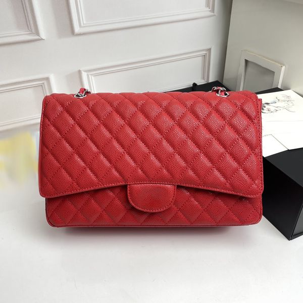 maxi caviar double flap quilted bags cowhide diamond silver metal chain multi pochette shoulder purse designer womens luxury large capacity
maxi caviar double flap quilted bags cowhide diamond silver metal chain multi pochette shoulder purse designer womens luxury large capacity