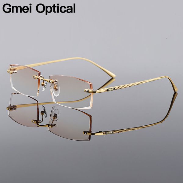 fashion sunglasses frames gmei optical rectangle golden alloy men's diamond trimming rimless glasses frame gradient brown tint plano le, Black
fashion sunglasses frames gmei optical rectangle golden alloy men's diamond trimming rimless glasses frame gradient brown tint plano le, Black