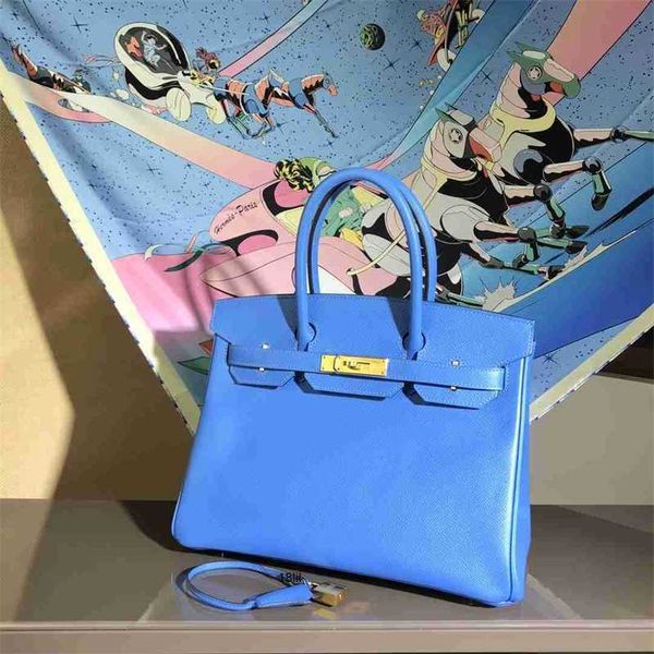 7a herme birkin women's bags 30 30 98 sky new blue epsom leather gold buckle handbag
7a herme birkin women's bags 30 30 98 sky new blue epsom leather gold buckle handbag