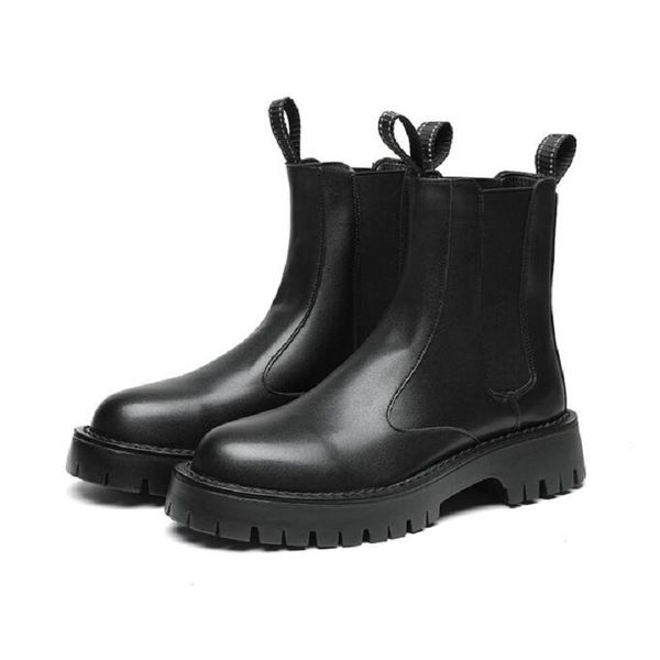 leather chelsea boots for men platform ankle boots male thick bottom motorcycle spring winter mens chunky casual shoes da020, Black
leather chelsea boots for men platform ankle boots male thick bottom motorcycle spring winter mens chunky casual shoes da020, Black