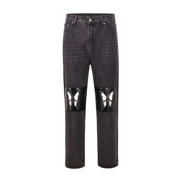 pants pu leather embroidery black jeans for men straight patchwork casual baggy denim loose jean trousers, Black;brown
pants pu leather embroidery black jeans for men straight patchwork casual baggy denim loose jean trousers, Black;brown
