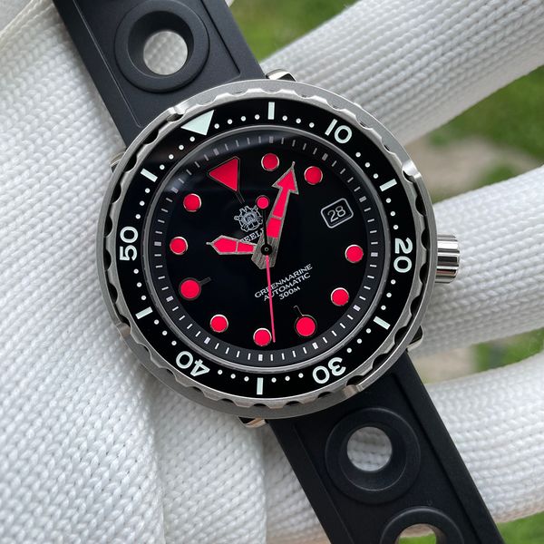 wristwatches sd1975t steeldive tuna can men's classic watch super luminous ceramic bezel 300m waterproof 316l case nh35 dive wristwatch, Slivery;brown
wristwatches sd1975t steeldive tuna can men's classic watch super luminous ceramic bezel 300m waterproof 316l case nh35 dive wristwatch, Slivery;brown