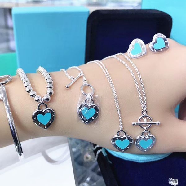 original box designer jewelry love necklace bracelet ring sets womens blue heart earrings bracelets necklaces for women birthday holiday gif, Black
original box designer jewelry love necklace bracelet ring sets womens blue heart earrings bracelets necklaces for women birthday holiday gif, Black
