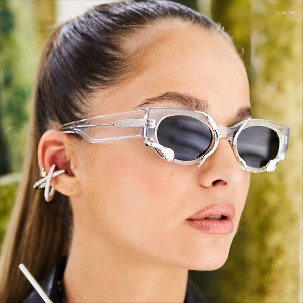 sunglasses 2000's goggle women designer oval sun glasses female uv400 y2k eyeglasses da sole gothic, White;black
sunglasses 2000's goggle women designer oval sun glasses female uv400 y2k eyeglasses da sole gothic, White;black