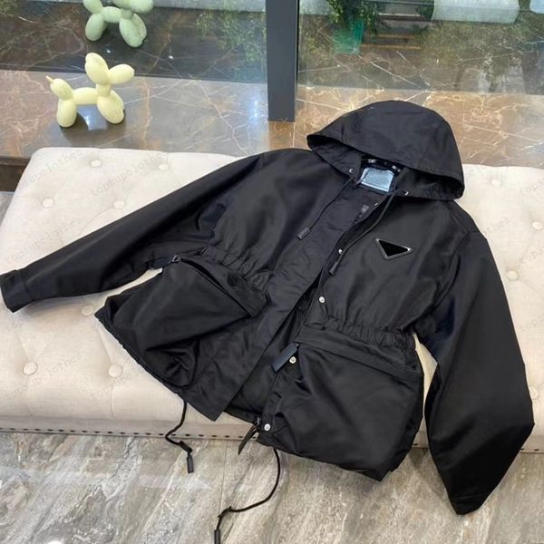 women's designer jacket hooded outerwear brand drawstring solid color windbreaker jacket casual ladies clothing size s, Black;brown
women's designer jacket hooded outerwear brand drawstring solid color windbreaker jacket casual ladies clothing size s, Black;brown