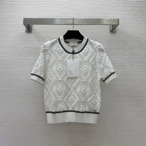 women's sweaters 2023 new spring summer o neck short sleeve print high end jacquard pullover designer sweater 0106-7, White;black
women's sweaters 2023 new spring summer o neck short sleeve print high end jacquard pullover designer sweater 0106-7, White;black