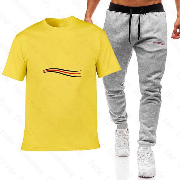 men sport set t-shirt sportswear designer tracksuit two piece sets casual short sleeve tee and trousers sweatsuit running jogging suit plus, Gray
men sport set t-shirt sportswear designer tracksuit two piece sets casual short sleeve tee and trousers sweatsuit running jogging suit plus, Gray
