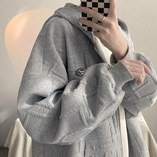 men's tracksuits korean fashion hoodies for ment streetwear solid color letter long sleeve loose men clothing harajuku casual fleece zi, Gray
men's tracksuits korean fashion hoodies for ment streetwear solid color letter long sleeve loose men clothing harajuku casual fleece zi, Gray
