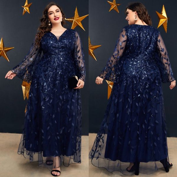 navy plus size lace evening dresses v neckline long sleeves prom gowns a line appliqued ankle length special occasion dress, Black
navy plus size lace evening dresses v neckline long sleeves prom gowns a line appliqued ankle length special occasion dress, Black