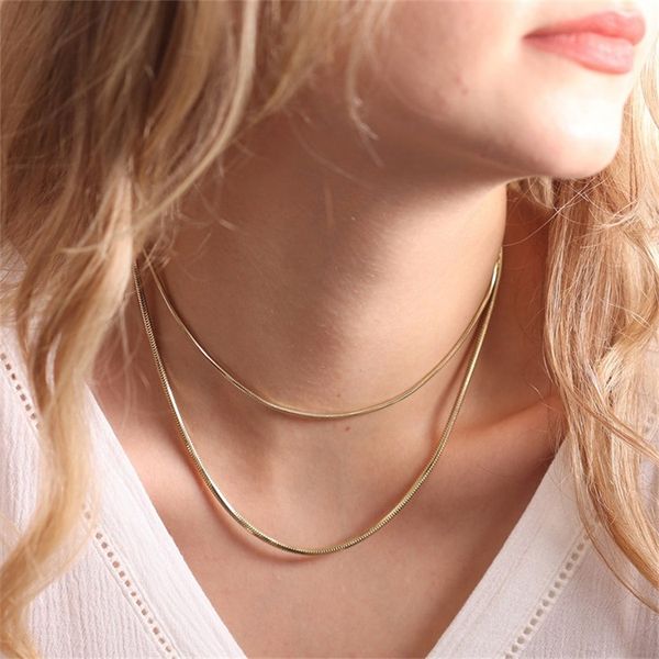 stainless steel chain necklace 18k gold plated round snake chains link dainty necklace for women boho cute summer beach jewelry, Silver
stainless steel chain necklace 18k gold plated round snake chains link dainty necklace for women boho cute summer beach jewelry, Silver