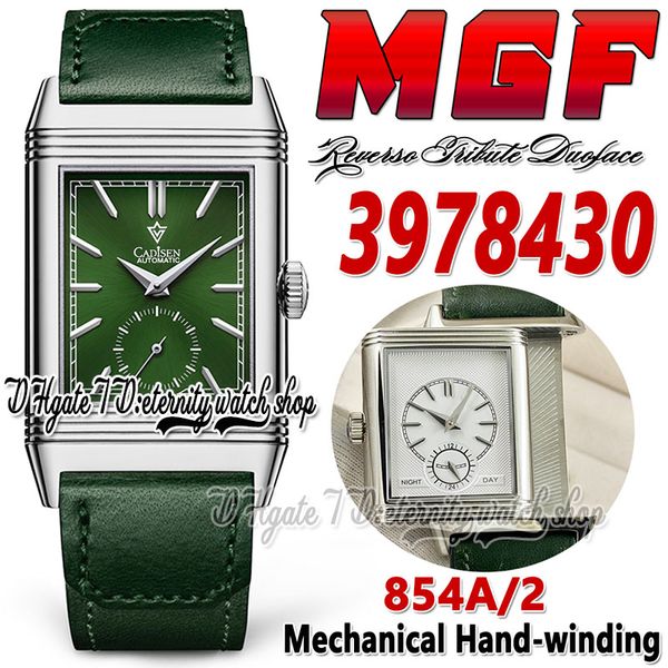 mgf reverso tribute duoface mg3978430 mens watch 854a/2 mechanical hand-winding dual time zone steel case green dial leather strap super v2, Slivery;brown
mgf reverso tribute duoface mg3978430 mens watch 854a/2 mechanical hand-winding dual time zone steel case green dial leather strap super v2, Slivery;brown
