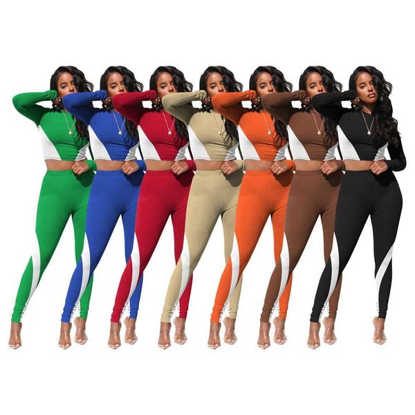 women tracksuits two piece set designer slim fashion trend positioning printed long sleeve color stitching sportwear, Gray
women tracksuits two piece set designer slim fashion trend positioning printed long sleeve color stitching sportwear, Gray