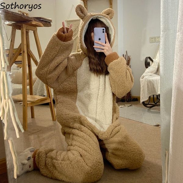 women's sleep lounge hooded onesie cute bear chic ulzzang kawaii autumn winter simple females casual homewear comfortable thickening in
women's sleep lounge hooded onesie cute bear chic ulzzang kawaii autumn winter simple females casual homewear comfortable thickening in