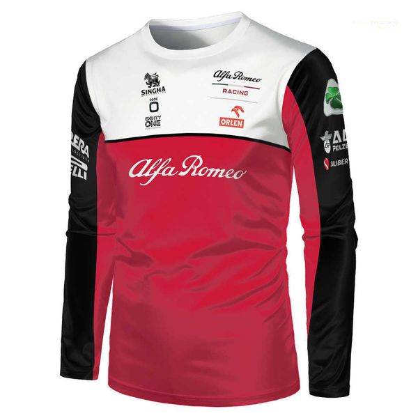 2023 f1 team formula one t shirt men's summer alfa romeo long-sleeved and women's outdoor extreme sports off-road enthusiast, White;black
2023 f1 team formula one t shirt men's summer alfa romeo long-sleeved and women's outdoor extreme sports off-road enthusiast, White;black