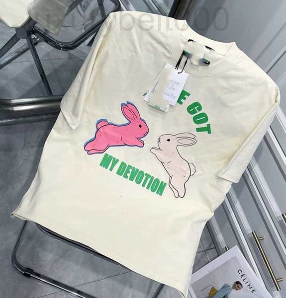 women's t-shirt designer spring summer new cute rabbit letter printing pullover round neck t-shirt men's hair dey6, White
women's t-shirt designer spring summer new cute rabbit letter printing pullover round neck t-shirt men's hair dey6, White
