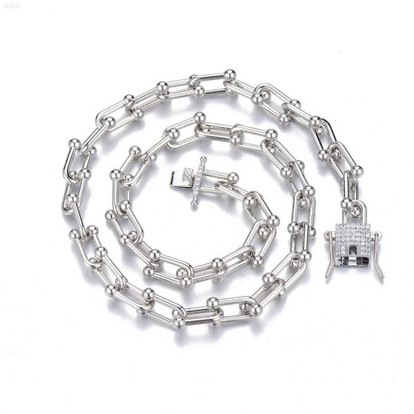 9mm u-shaped buckle necklace horseshoe chain bracelet personality cross-long clavicle chain, Silver
9mm u-shaped buckle necklace horseshoe chain bracelet personality cross-long clavicle chain, Silver