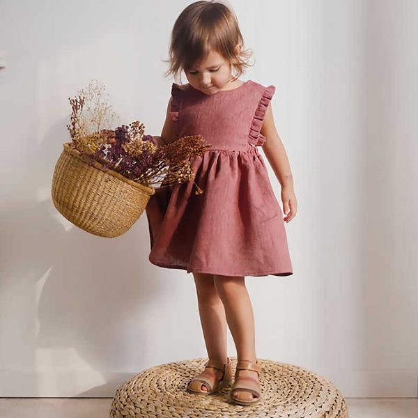 girl's dresses girls ruffle retro linen dress 2022 summer new baby girl sleeveless button casual cotton and linen dresses kids clothes, Red;yellow
girl's dresses girls ruffle retro linen dress 2022 summer new baby girl sleeveless button casual cotton and linen dresses kids clothes, Red;yellow